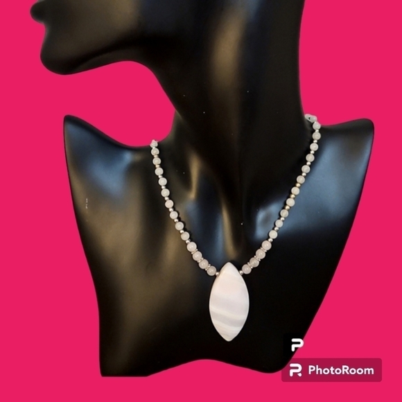 Hand Crafted Jewelry - HANDMADE Rose Quartz Beaded Necklace